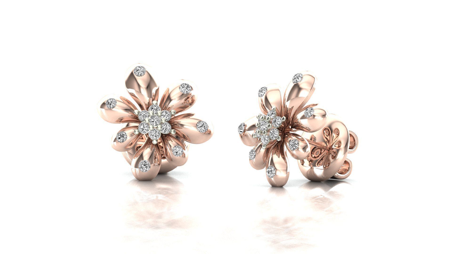 58 Women Earrings 3dm render details bulk collection 3D print model_15