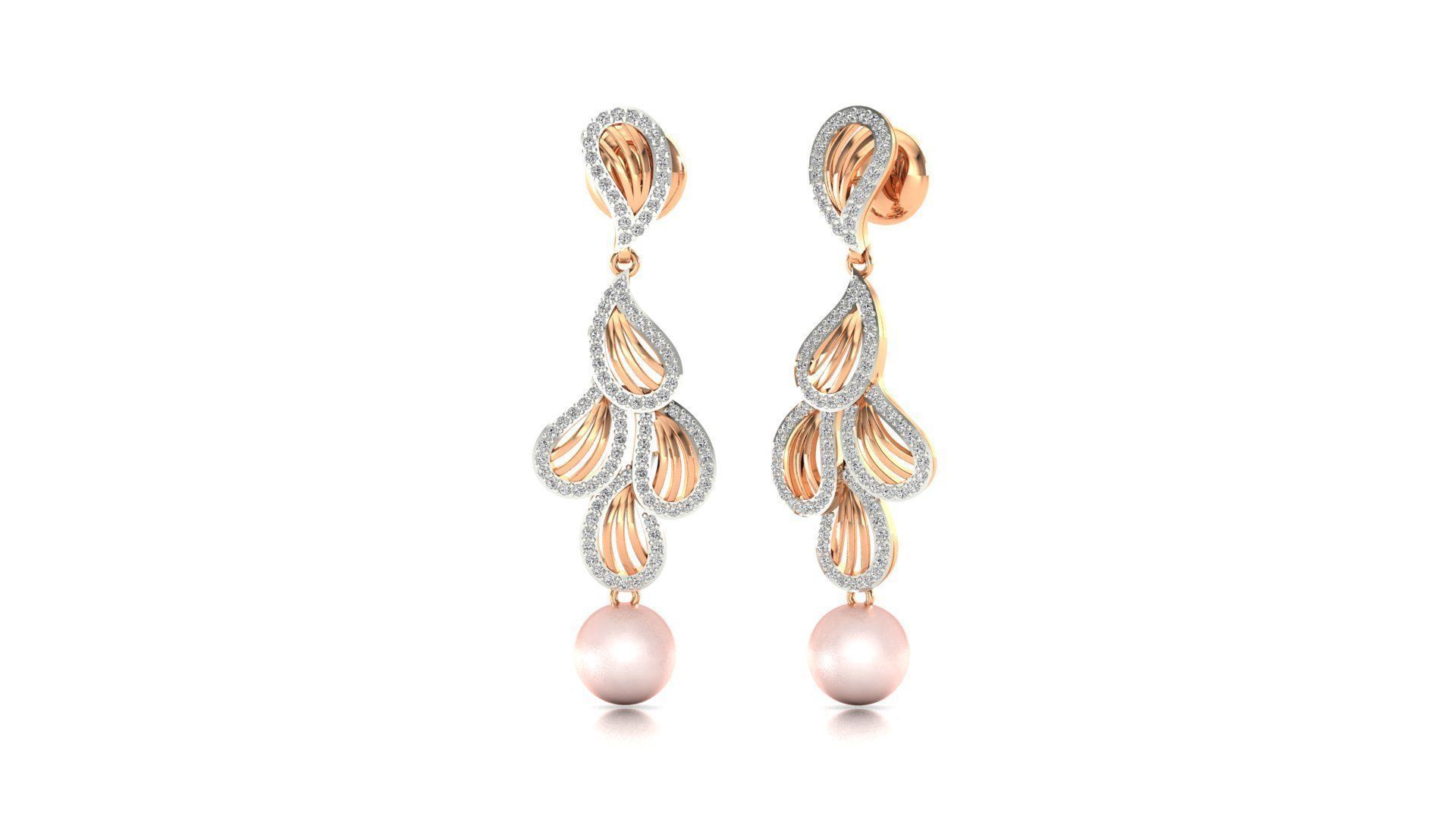 58 Women Earrings 3dm render details bulk collection 3D print model_25