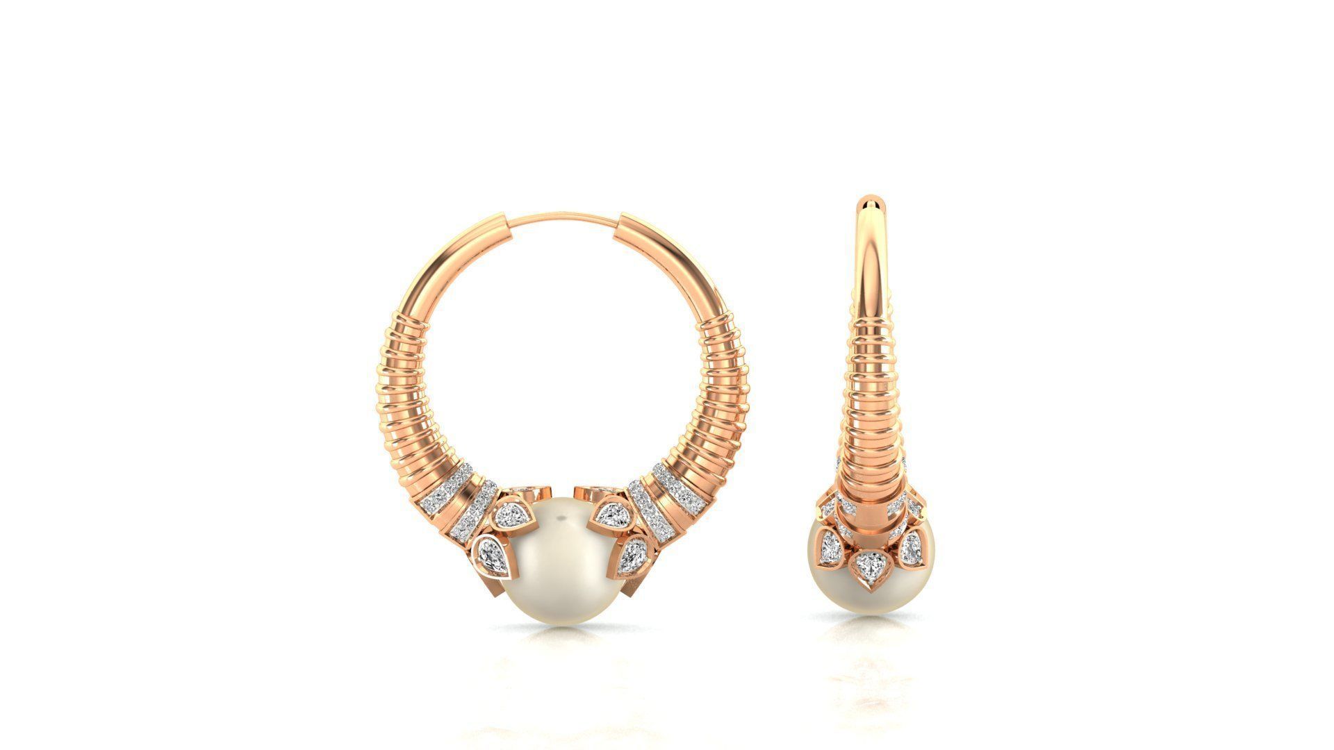 58 Women Earrings 3dm render details bulk collection 3D print model_8