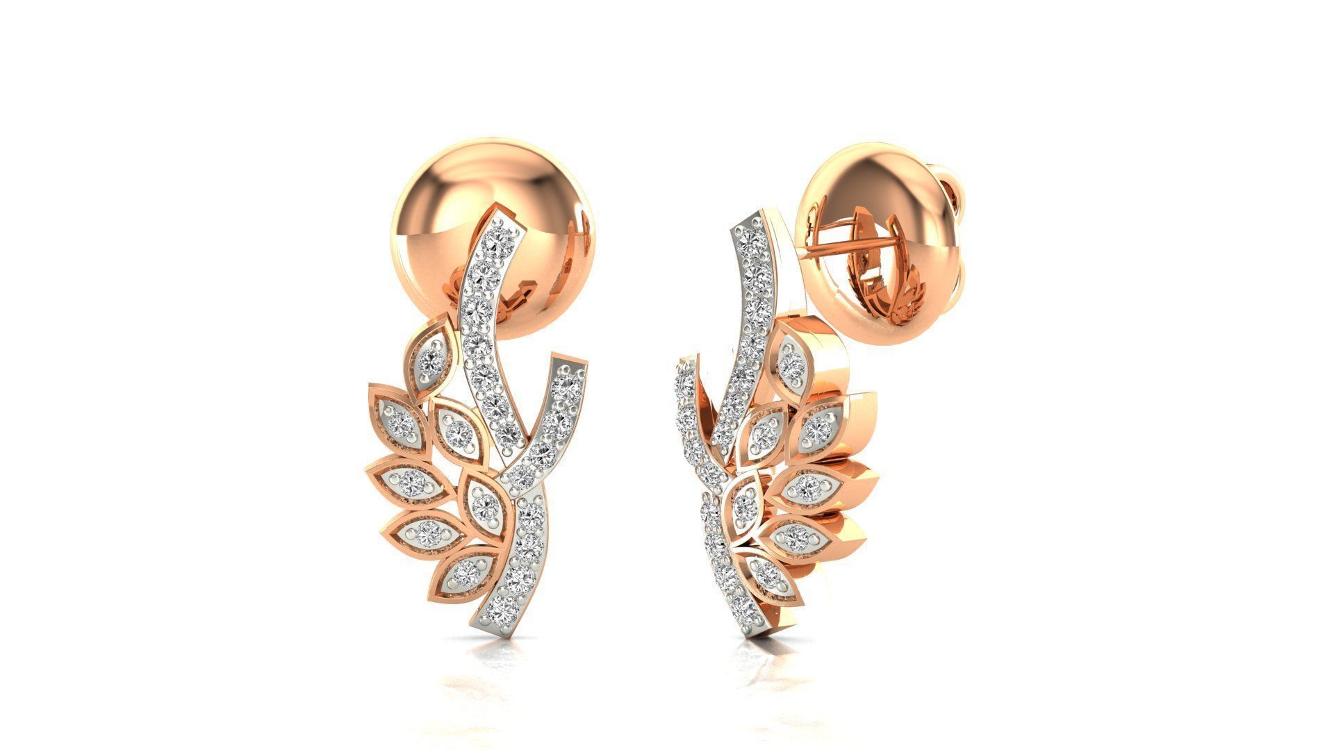 58 Women Earrings 3dm render details bulk collection 3D print model_33