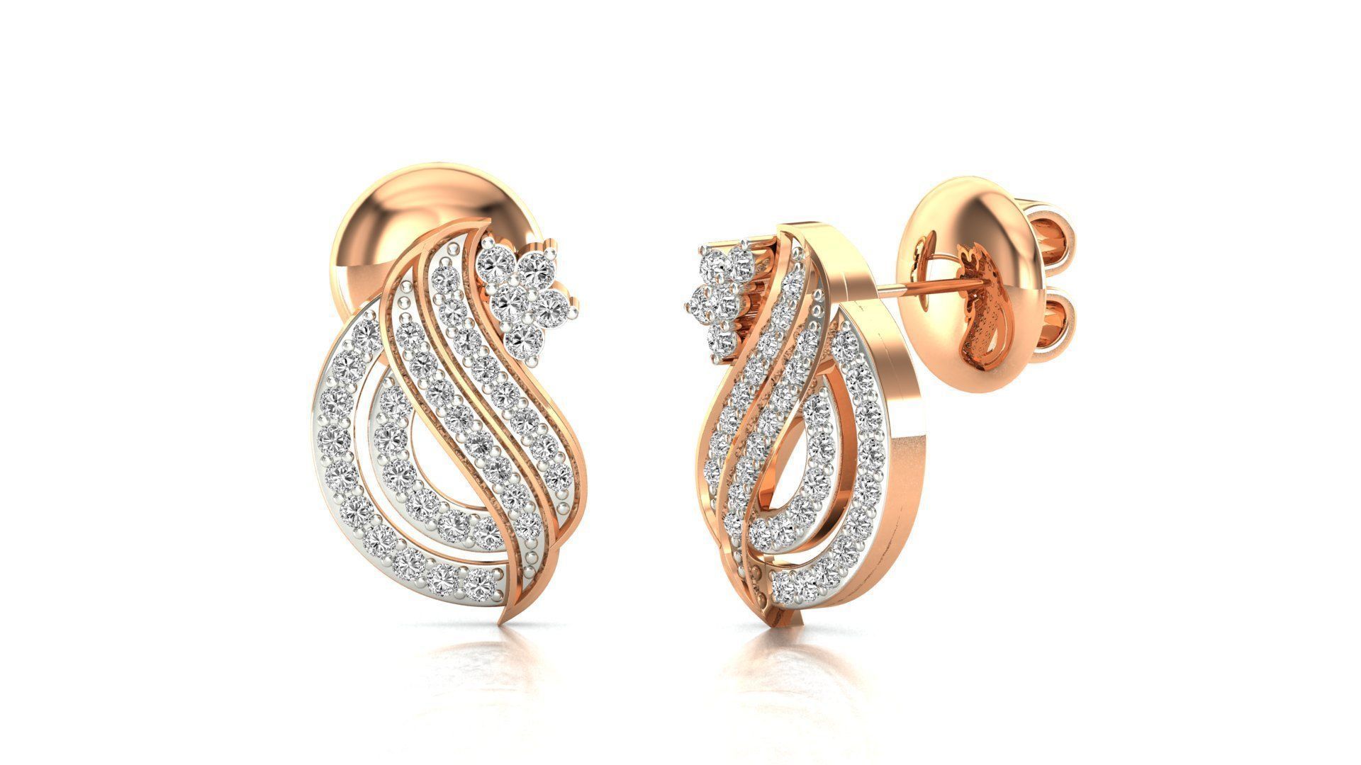 58 Women Earrings 3dm render details bulk collection 3D print model_37