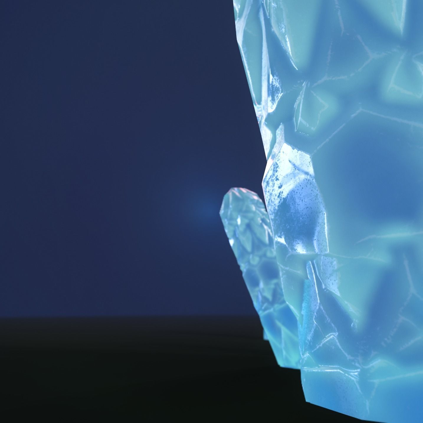 Mineral white variation Low-poly 3D model_6