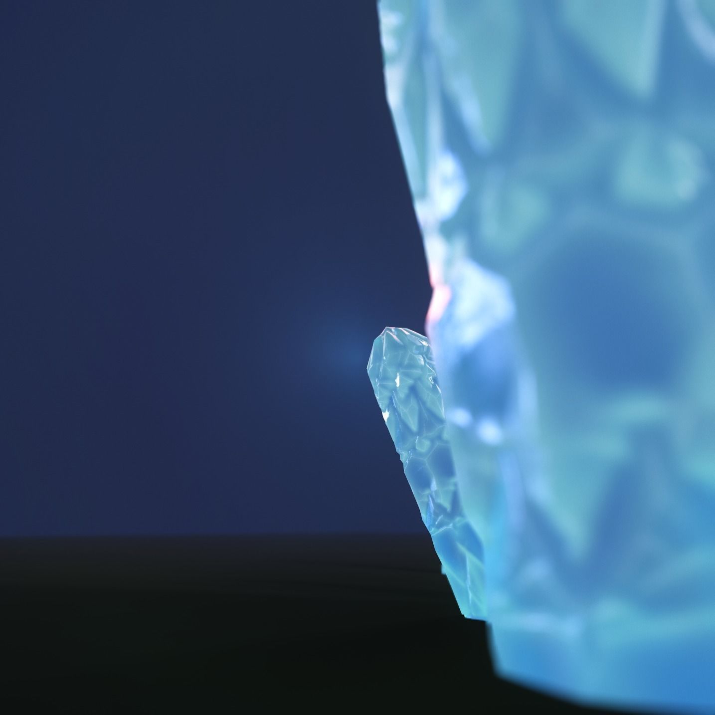 Mineral white variation Low-poly 3D model_7