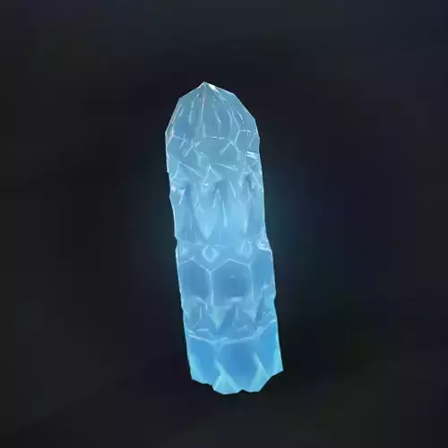 Mineral white variation Low-poly 3D model
