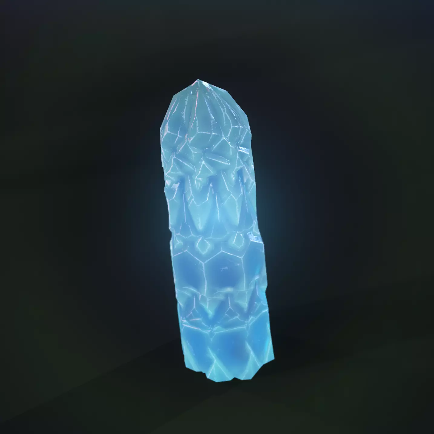 Mineral white variation Low-poly 3D model_0