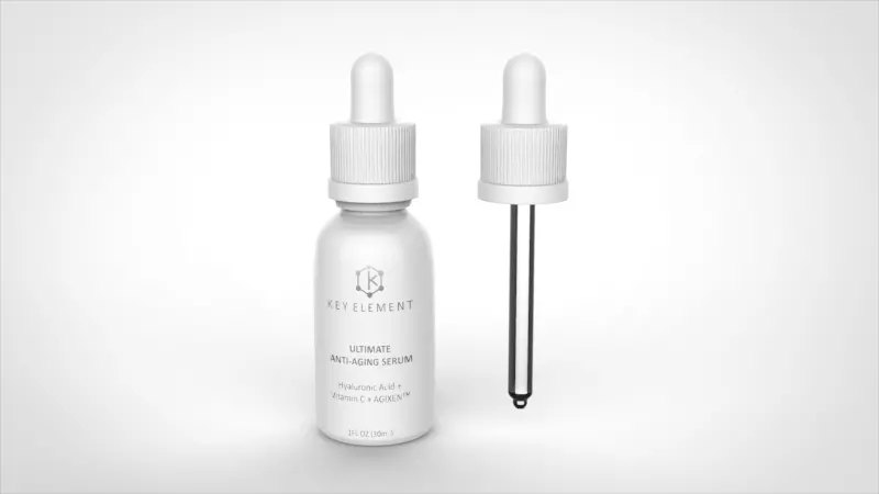 KeyElement Glass Bottle Dropper 3D model_0