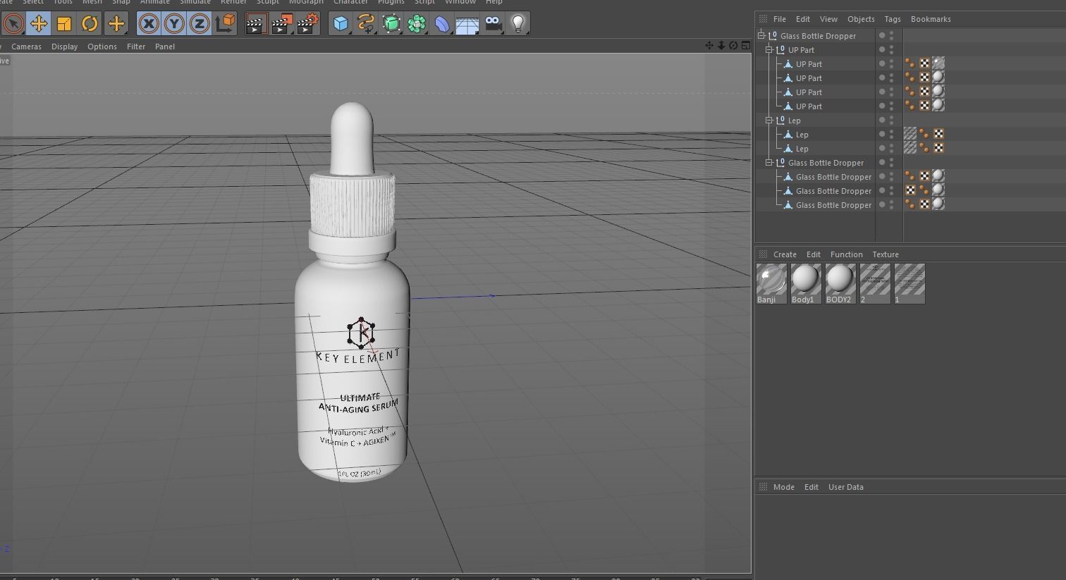 KeyElement Glass Bottle Dropper 3D model_11