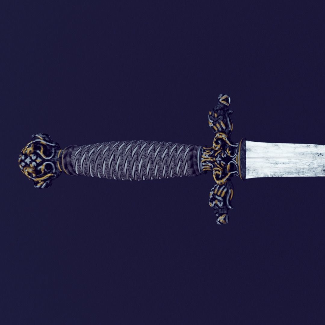dagger - ancient italian 3D model_2