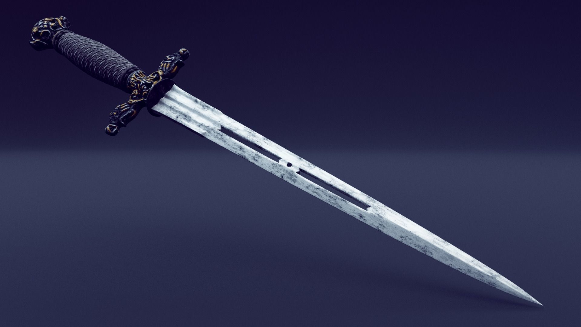 dagger - ancient italian 3D model_7