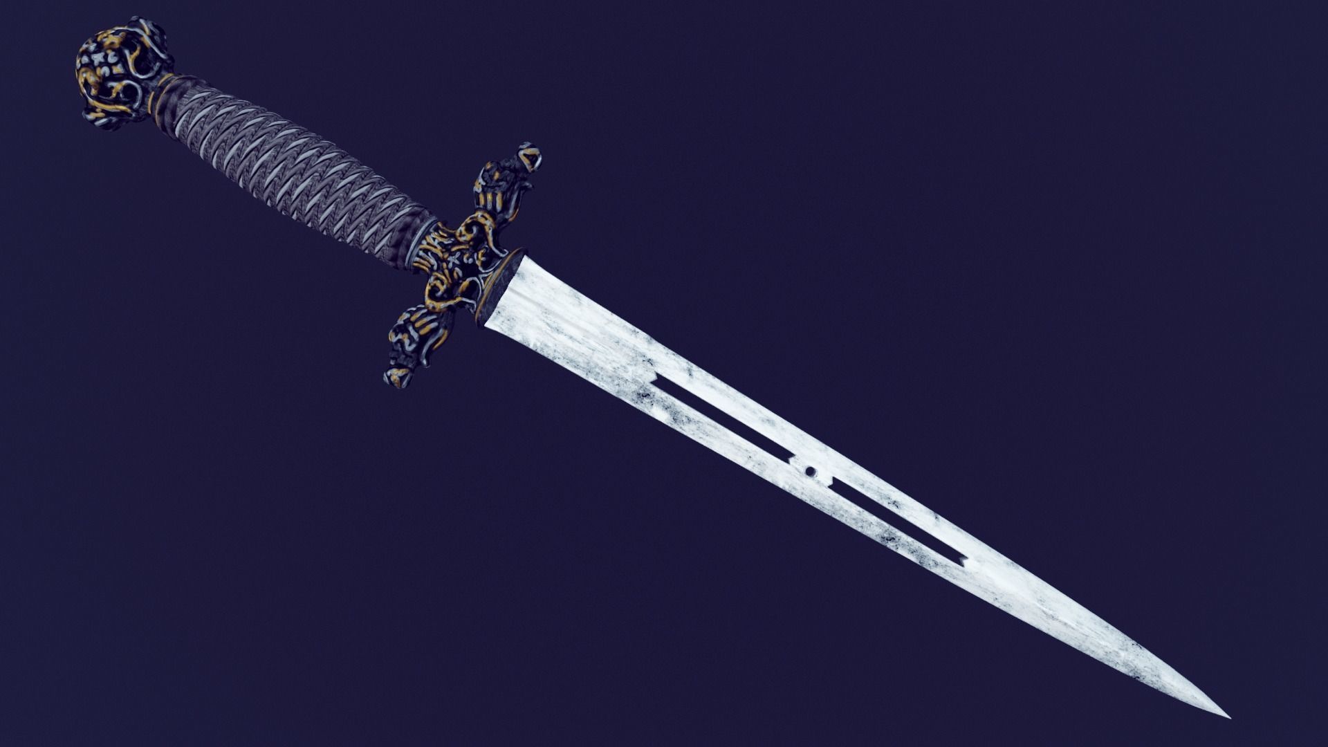 dagger - ancient italian 3D model_8