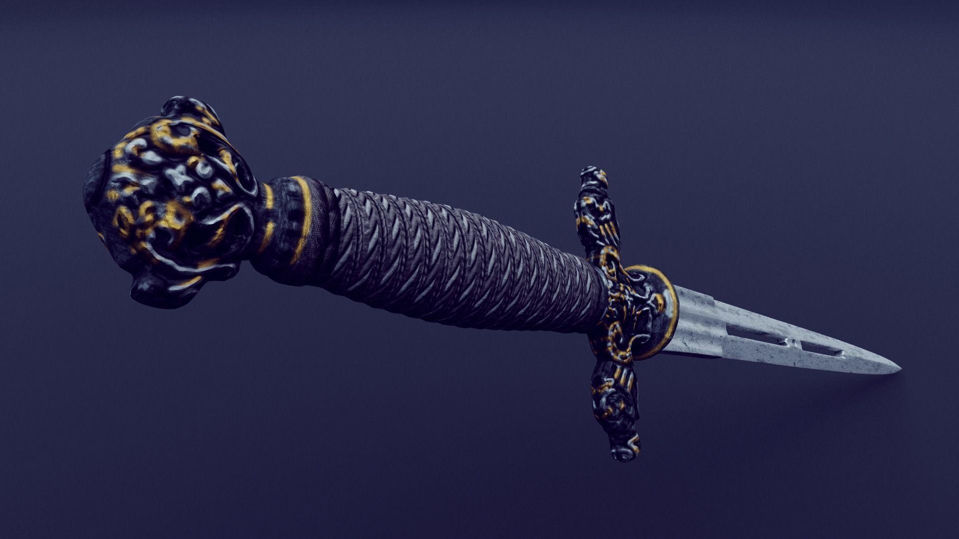 dagger - ancient italian 3D model_1