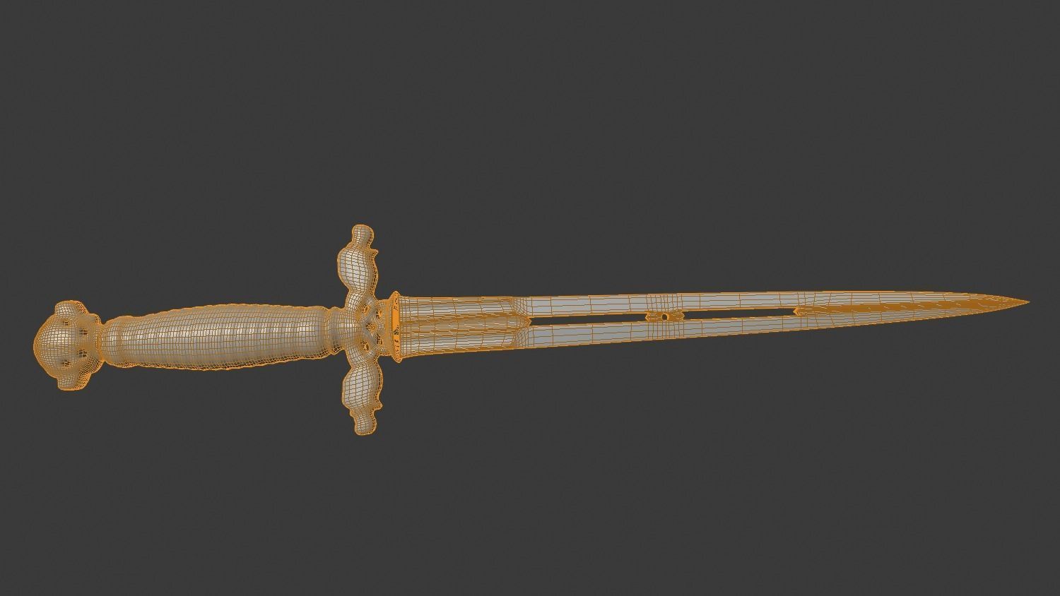 dagger - ancient italian 3D model_11