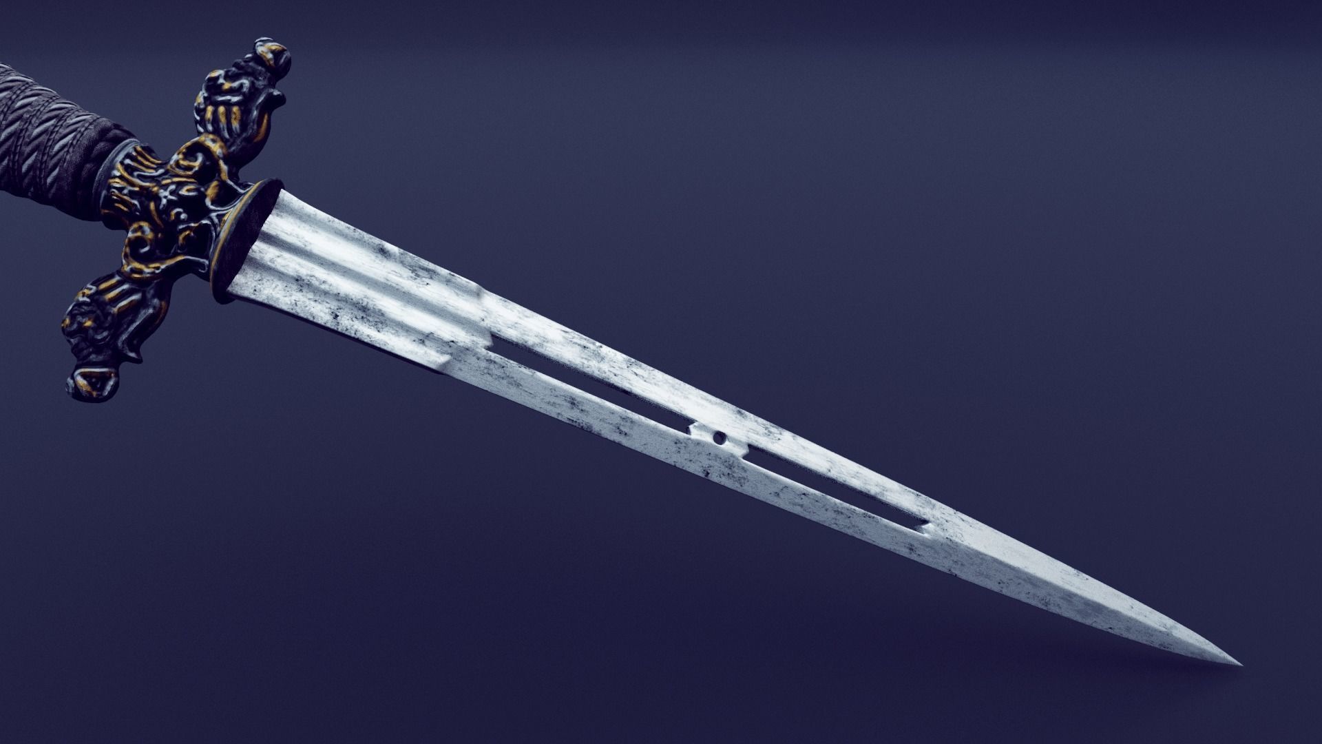 dagger - ancient italian 3D model_5