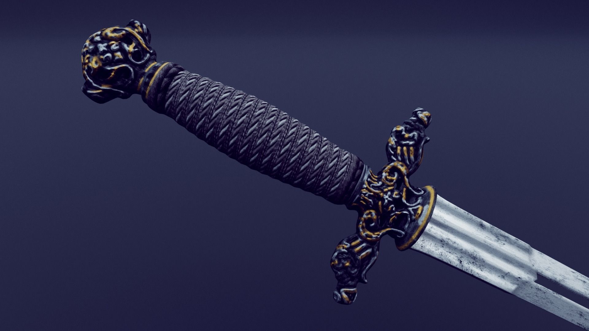 dagger - ancient italian 3D model_4
