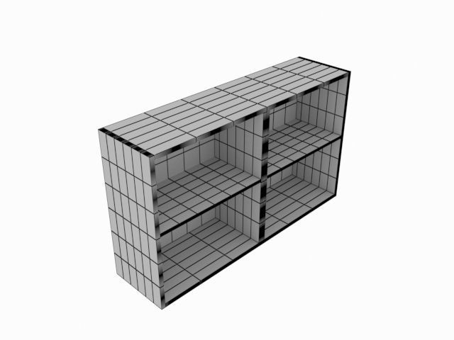 Cabinet bookcase 3D model_3
