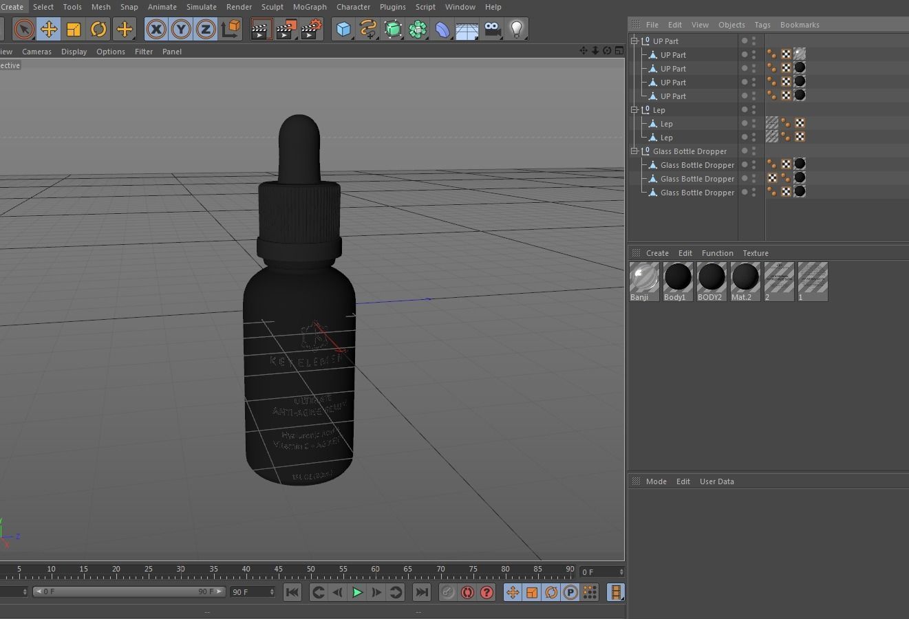 KeyElement Glass Bottle Dropper 3D model_6