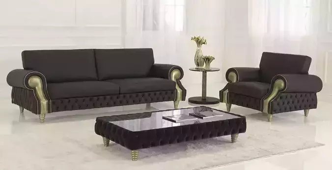 living set 3 leather room furniture