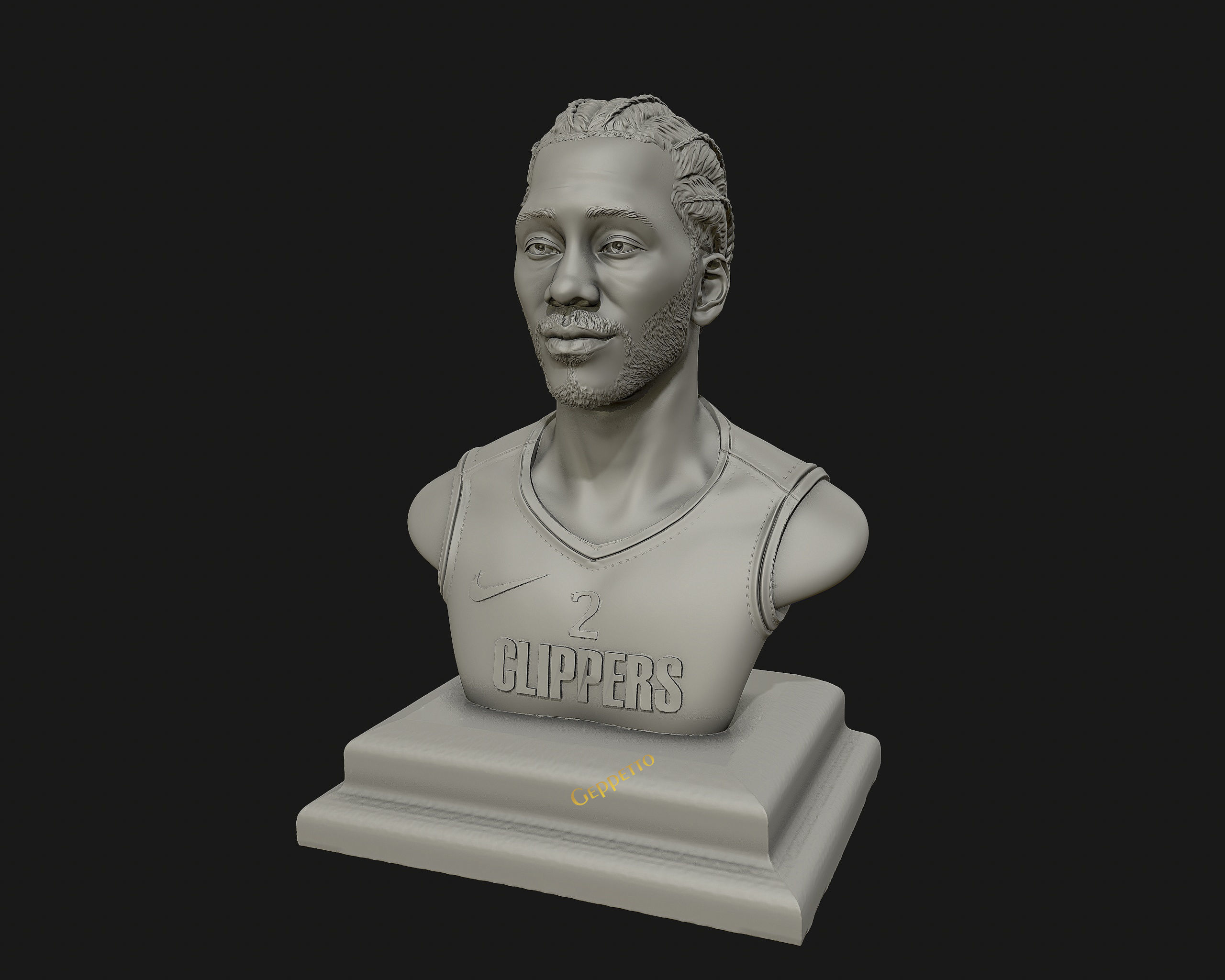 Kawhi Leonard 3D portrait sculpture ready to 3D print 3D print model_22