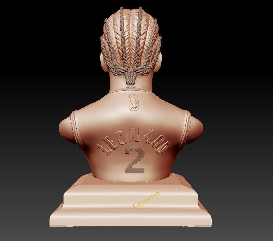 Kawhi Leonard 3D portrait sculpture ready to 3D print 3D print model_51