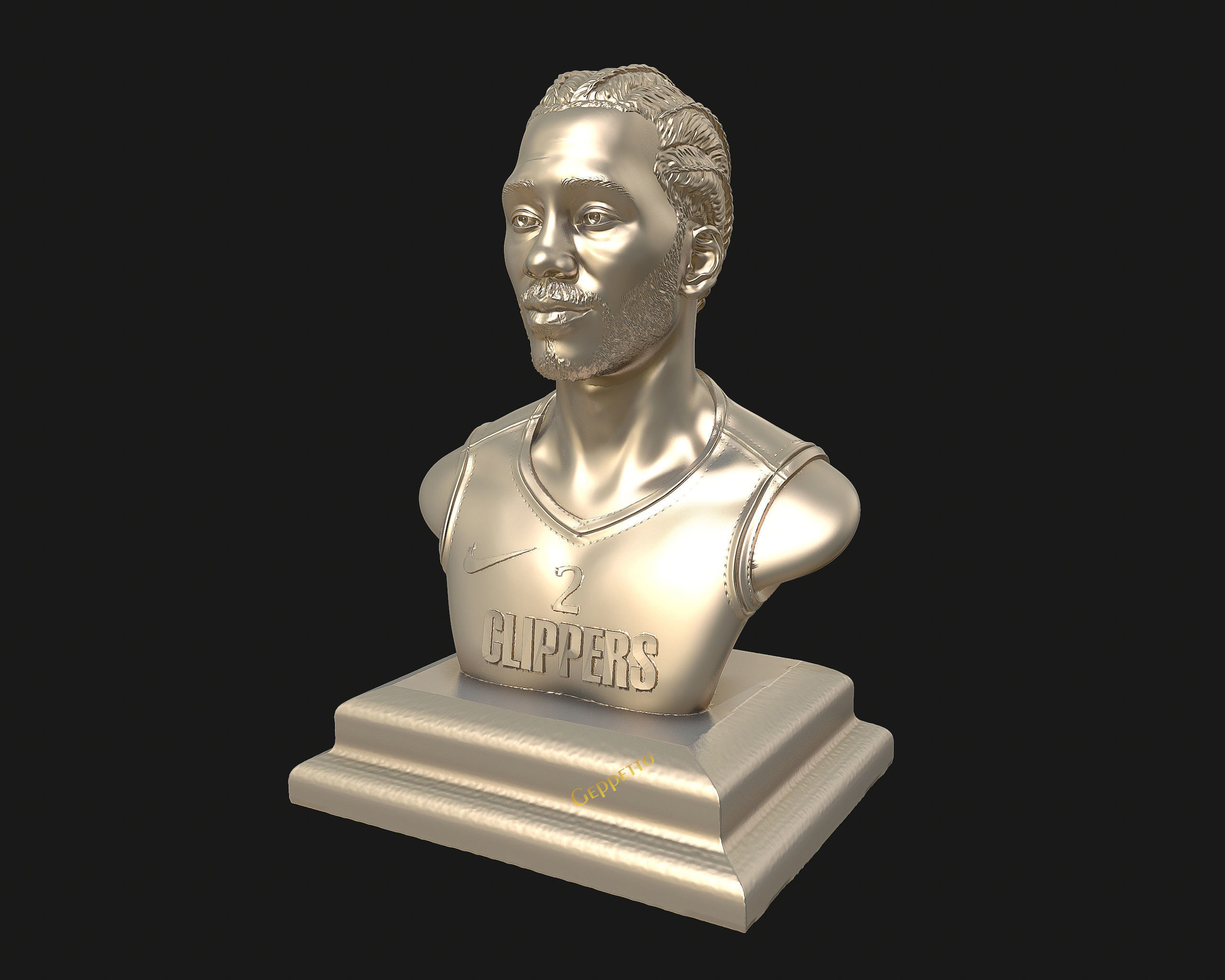 Kawhi Leonard 3D portrait sculpture ready to 3D print 3D print model_18