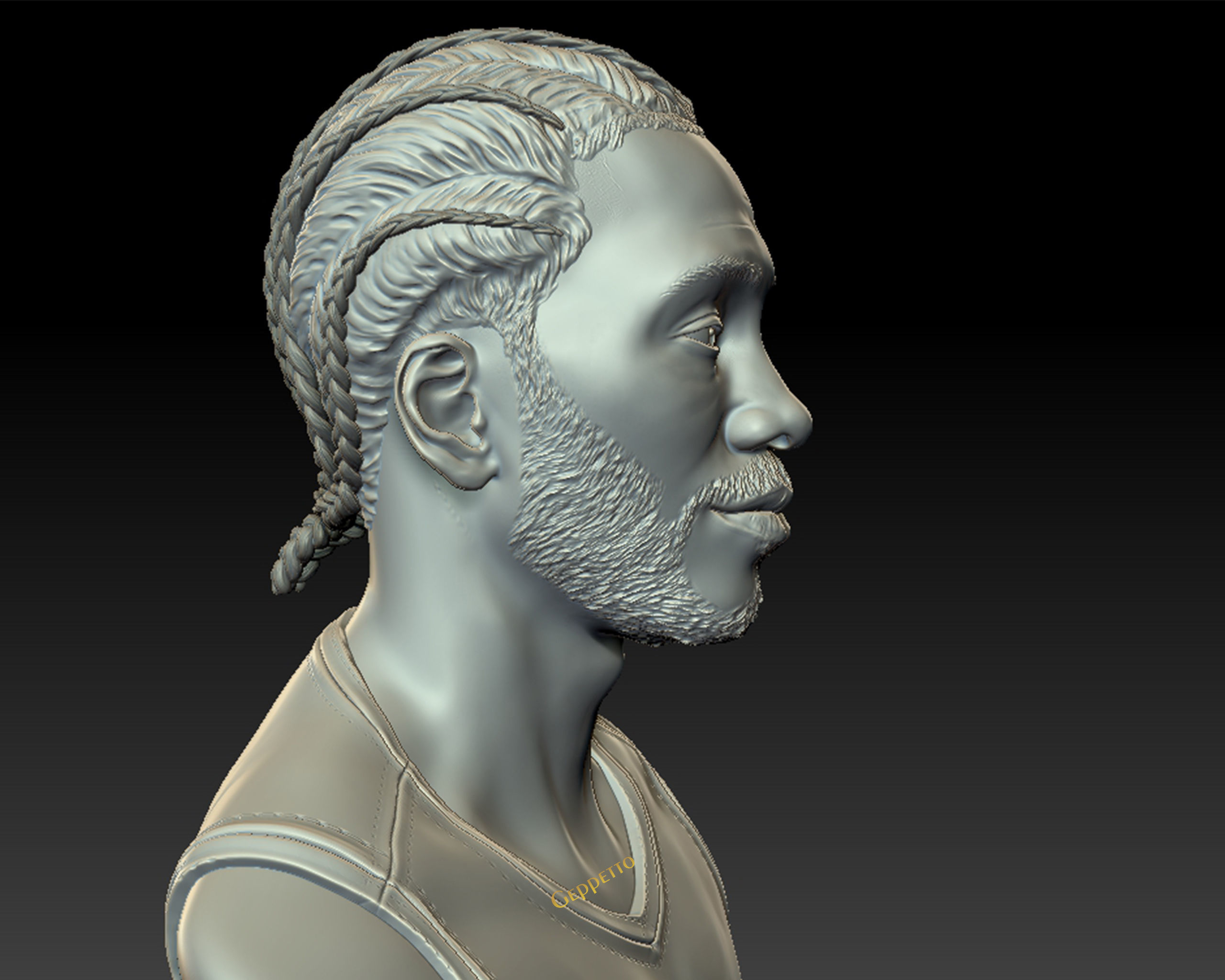 Kawhi Leonard 3D portrait sculpture ready to 3D print 3D print model_37