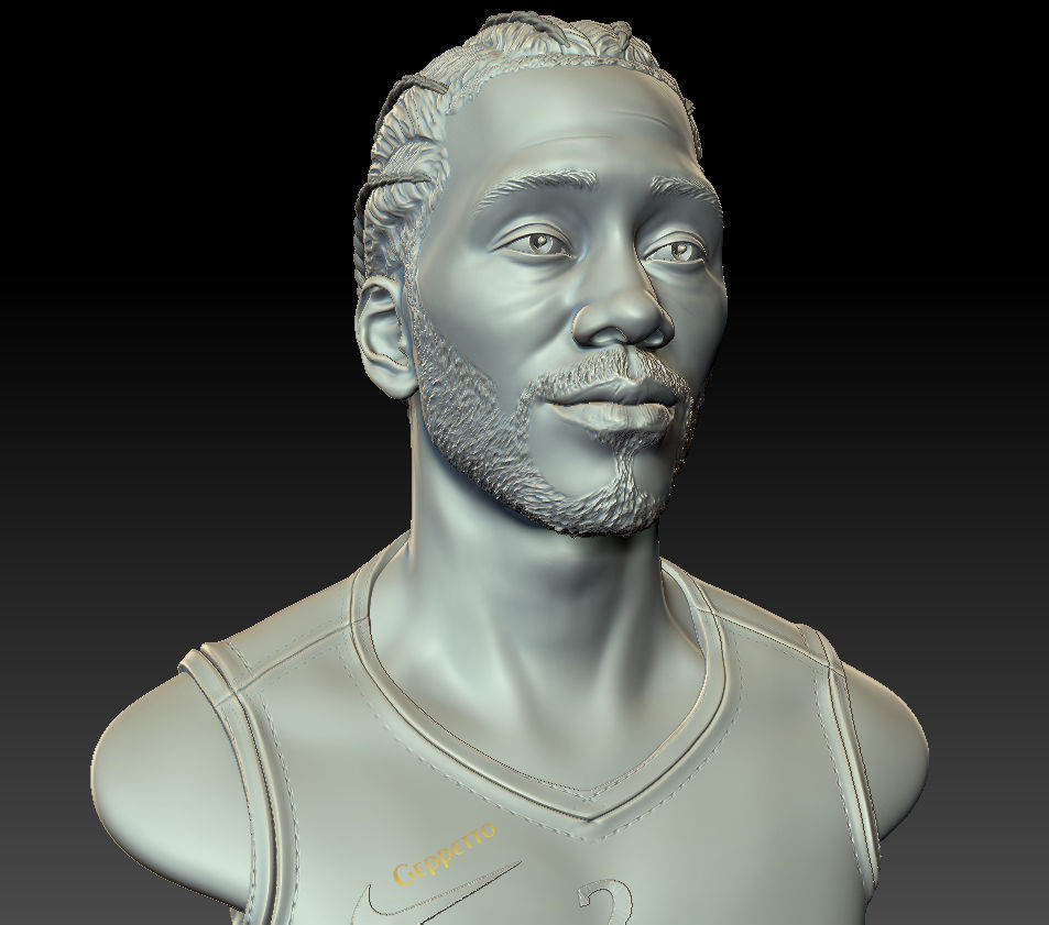 Kawhi Leonard 3D portrait sculpture ready to 3D print 3D print model_46