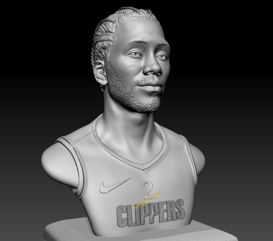 Kawhi Leonard 3D portrait sculpture ready to 3D print 3D print model_56