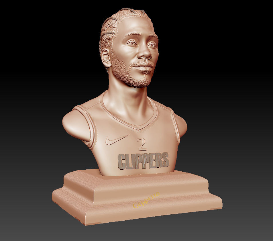 Kawhi Leonard 3D portrait sculpture ready to 3D print 3D print model_49
