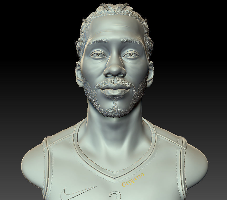 Kawhi Leonard 3D portrait sculpture ready to 3D print 3D print model_47