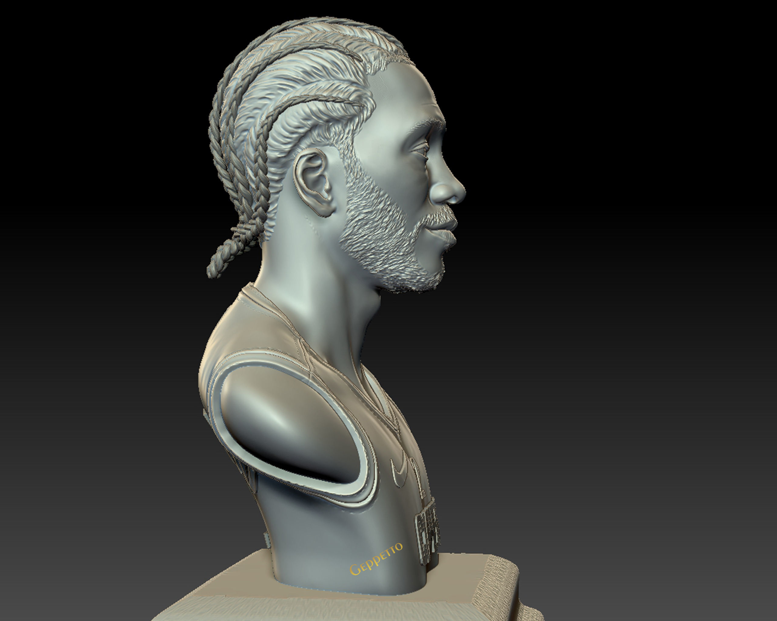 Kawhi Leonard 3D portrait sculpture ready to 3D print 3D print model_36