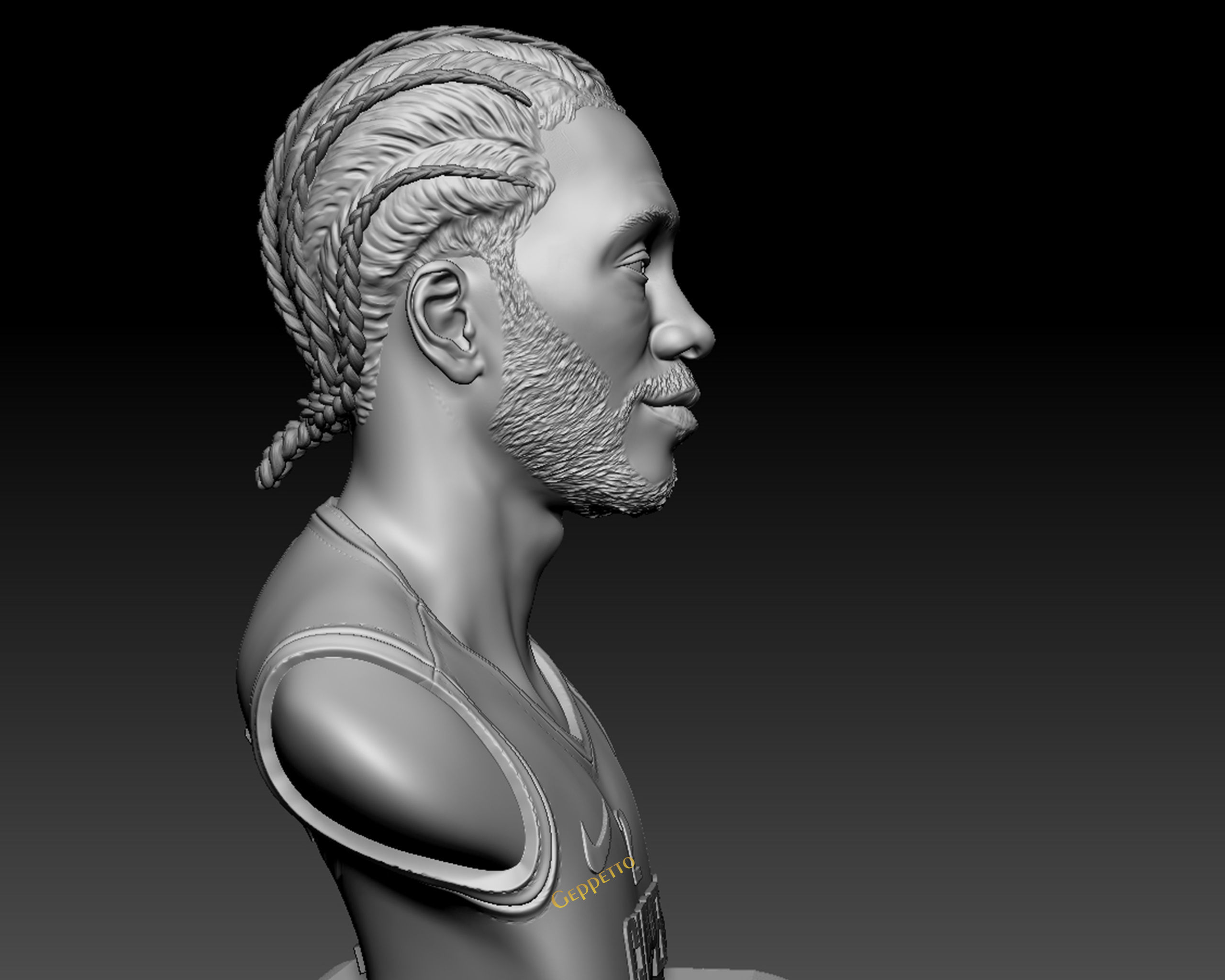 Kawhi Leonard 3D portrait sculpture ready to 3D print 3D print model_41