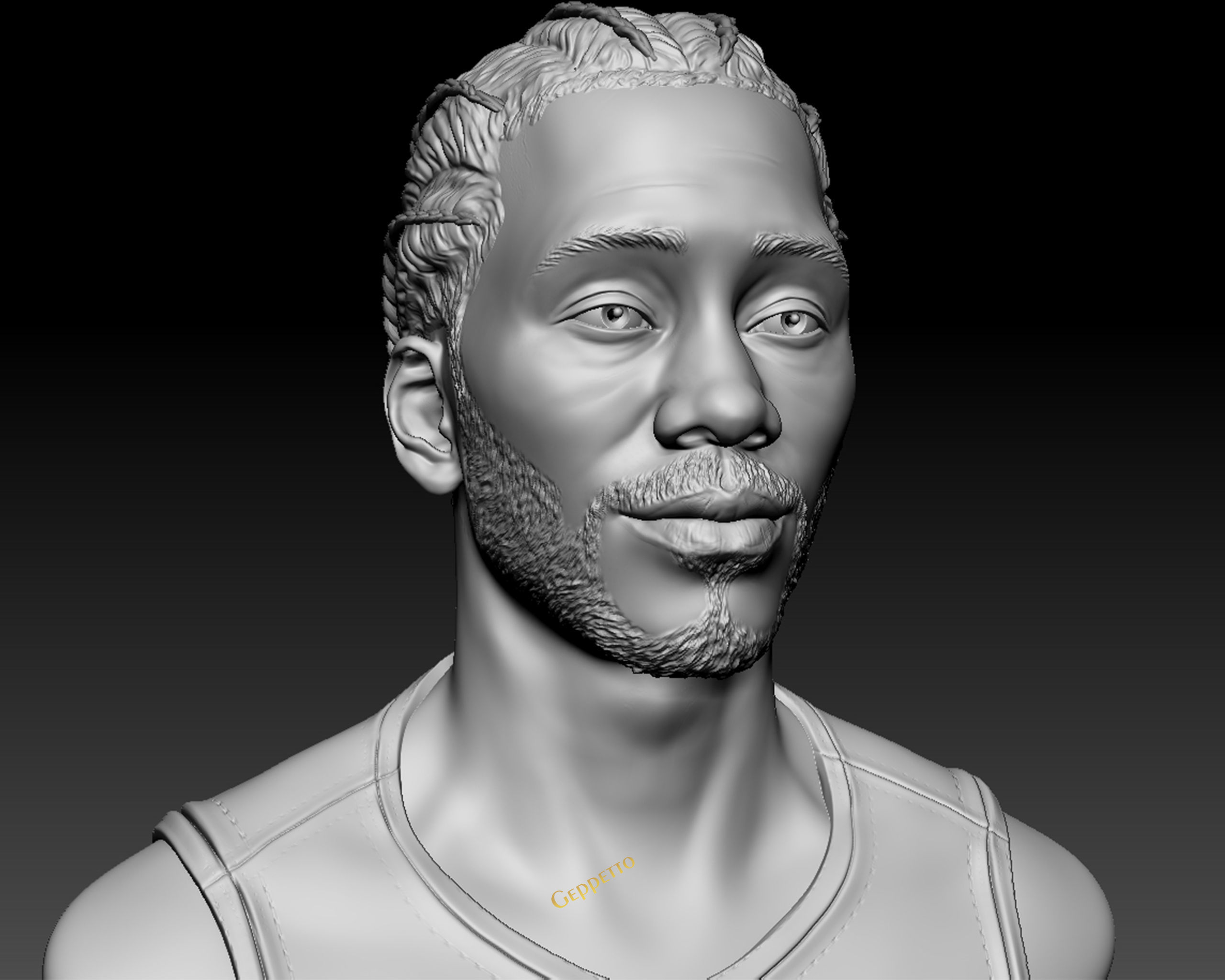 Kawhi Leonard 3D portrait sculpture ready to 3D print 3D print model_42