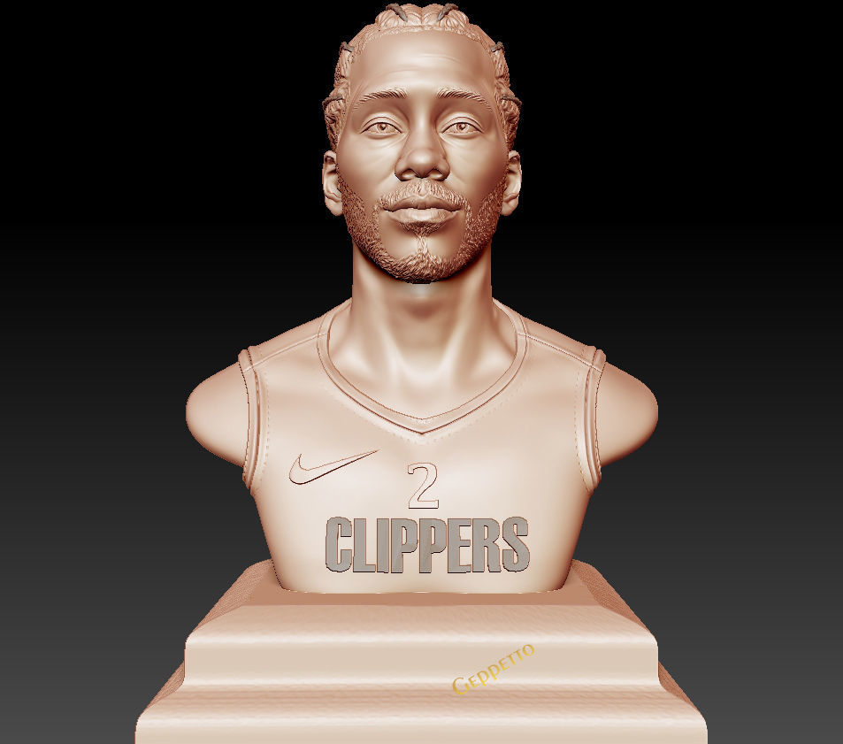 Kawhi Leonard 3D portrait sculpture ready to 3D print 3D print model_48