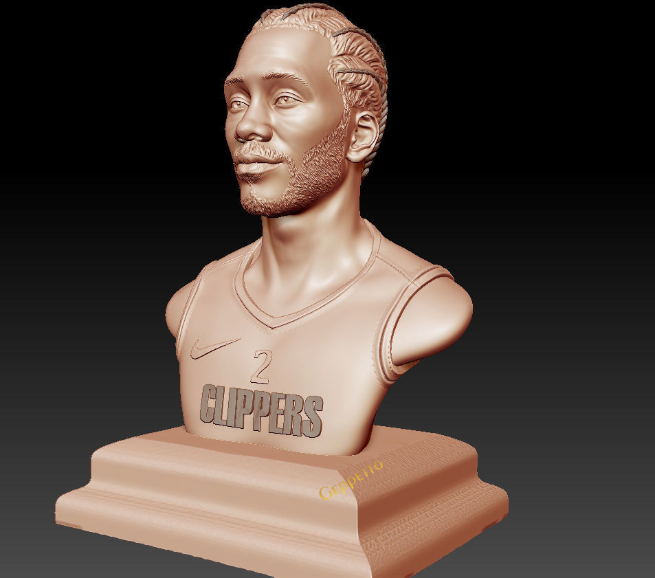 Kawhi Leonard 3D portrait sculpture ready to 3D print 3D print model_53