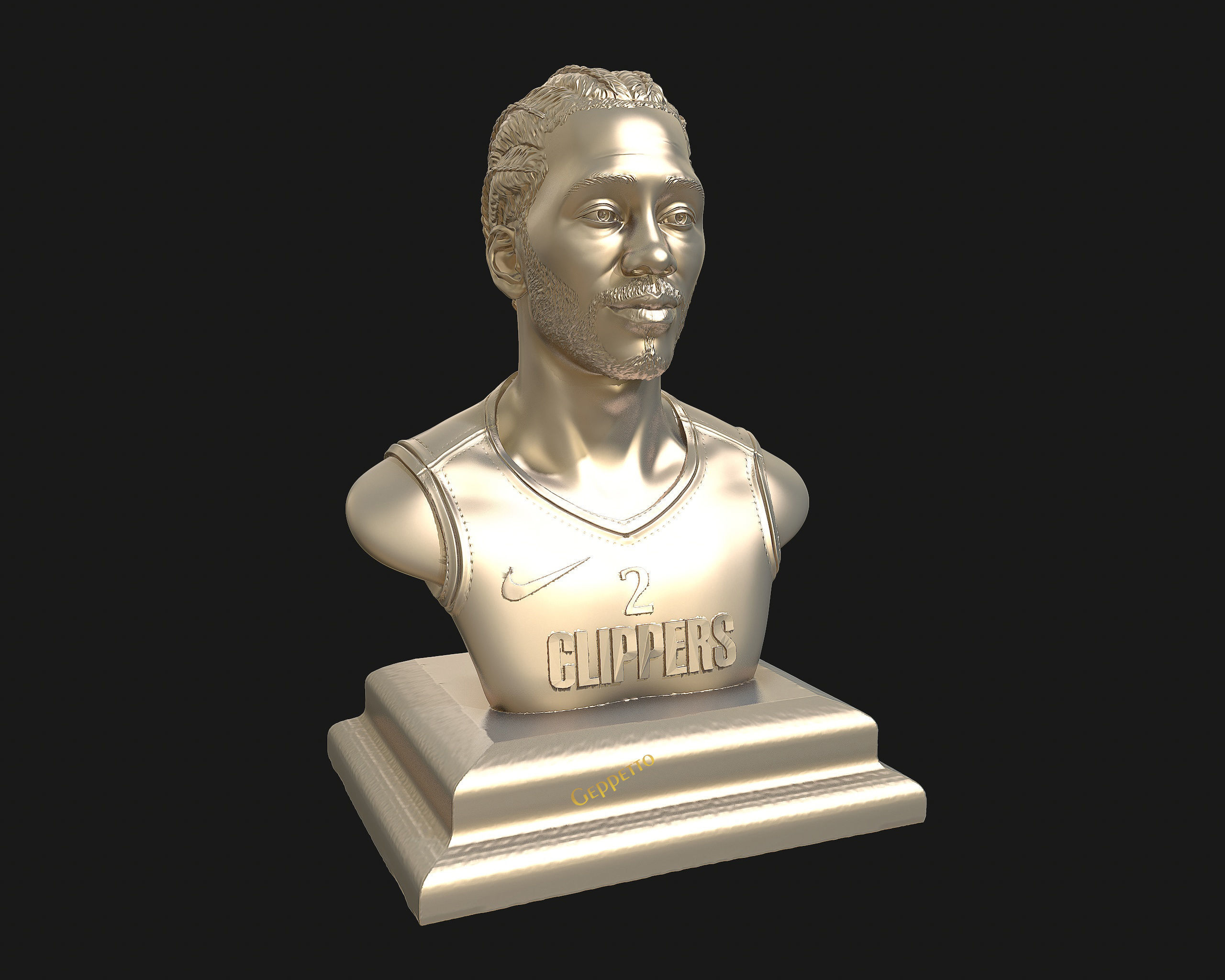 Kawhi Leonard 3D portrait sculpture ready to 3D print 3D print model_23