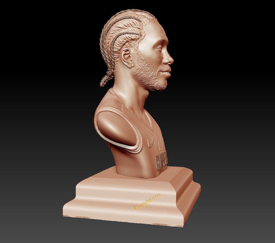 Kawhi Leonard 3D portrait sculpture ready to 3D print 3D print model_50