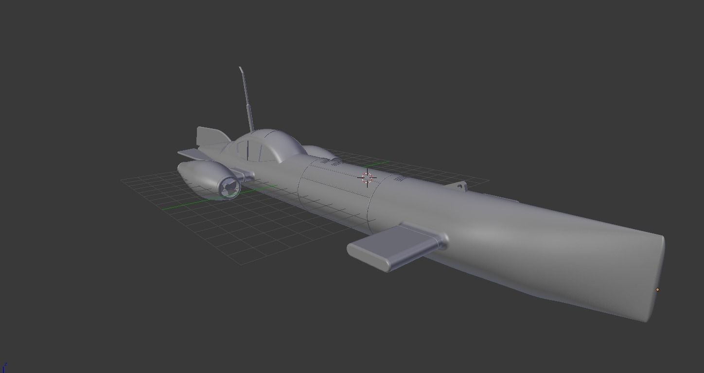 Captain America Hydra Submarine 3D print model_3