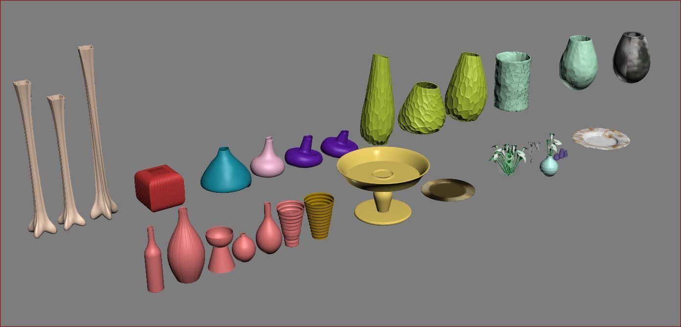 ACCESSORIES 3 cup with orange handle 3D model_9