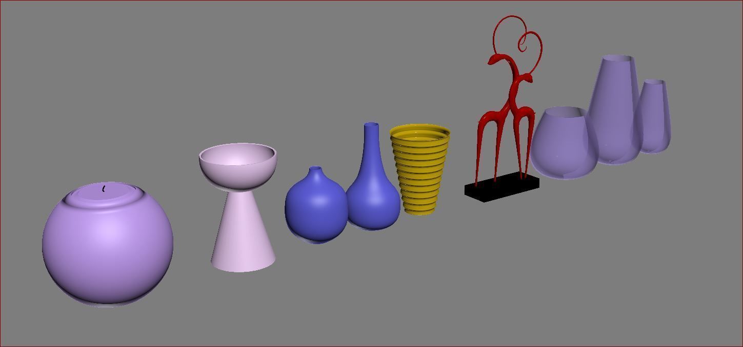 ACCESSORIES 3 cup with orange handle 3D model_92