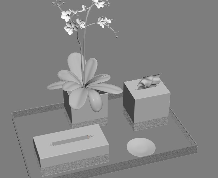 ACCESSORIES 3 cup with orange handle 3D model_18