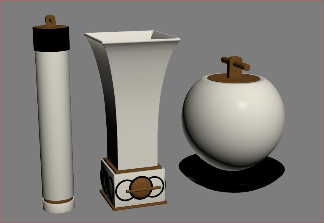 ACCESSORIES 3 cup with orange handle 3D model_6