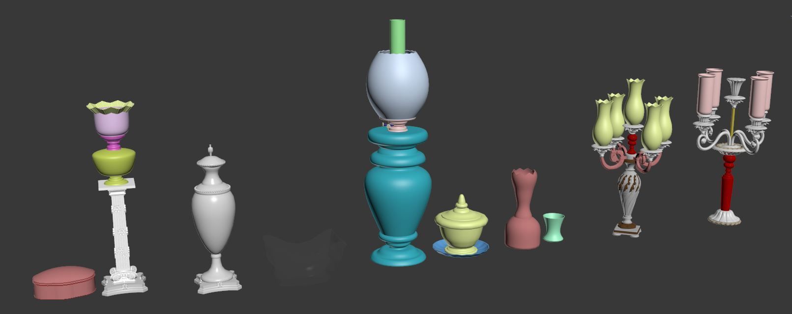 ACCESSORIES 3 cup with orange handle 3D model_94