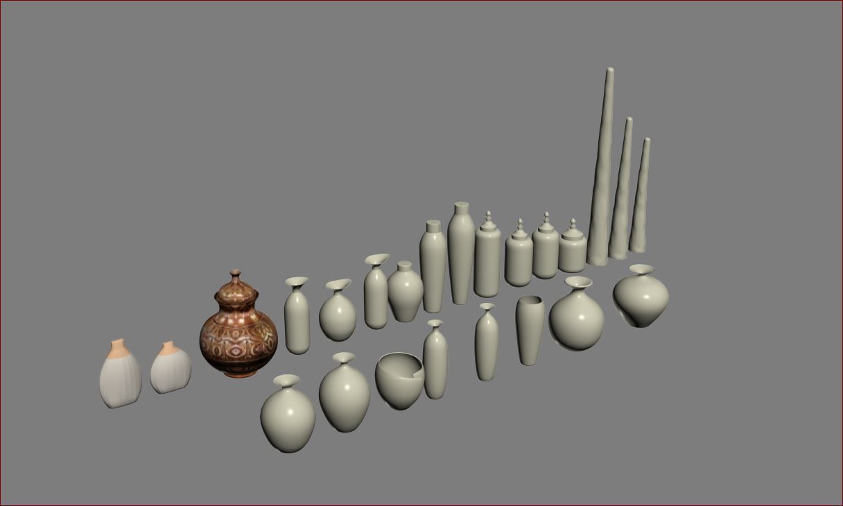 ACCESSORIES 3 cup with orange handle 3D model_4