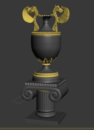 ACCESSORIES 3 cup with orange handle 3D model_44