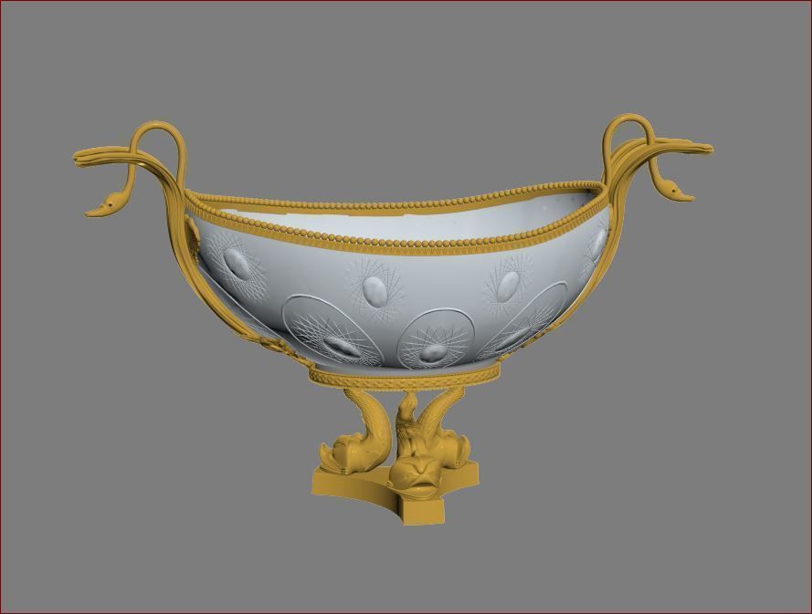ACCESSORIES 3 cup with orange handle 3D model_2