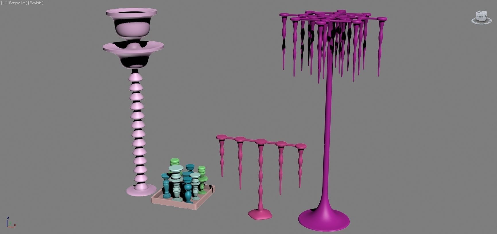 ACCESSORIES 3 cup with orange handle 3D model_81