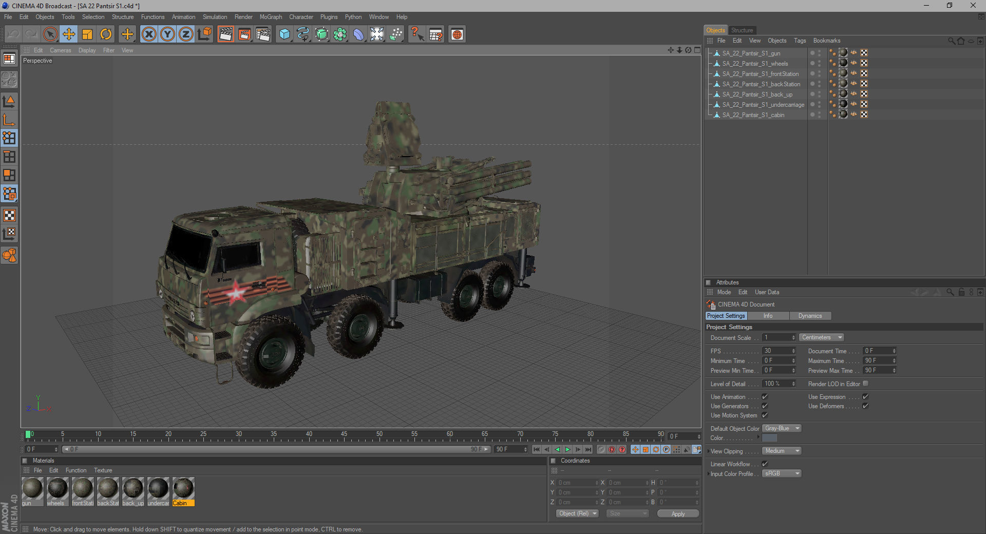 SA 22 Pantsir S1 Camo 3D model_32