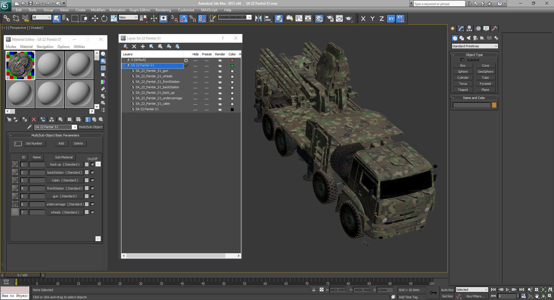 SA 22 Pantsir S1 Camo 3D model_33