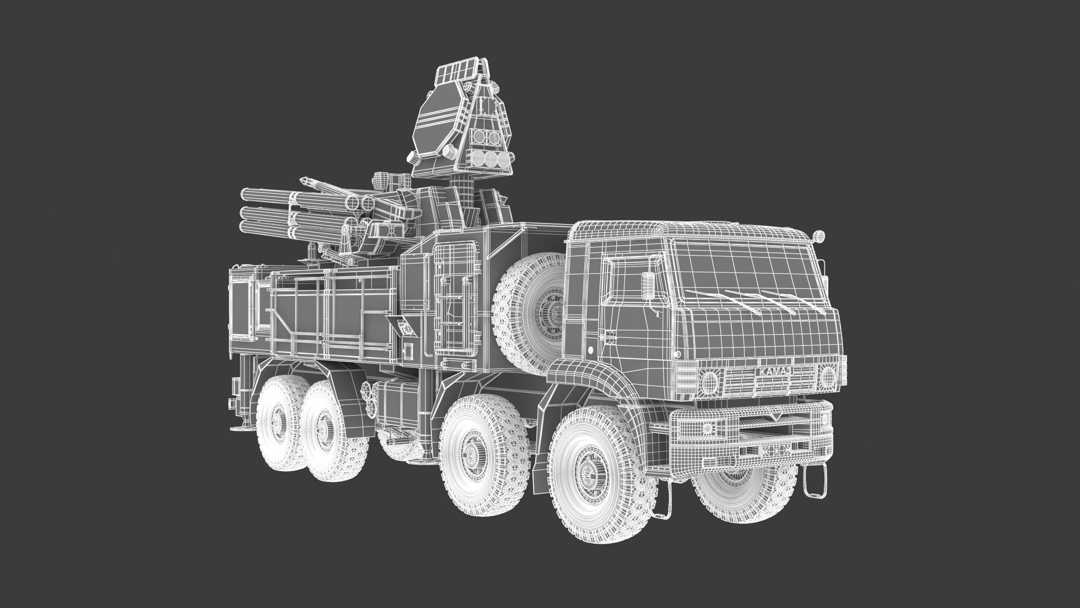 SA 22 Pantsir S1 Camo 3D model_28