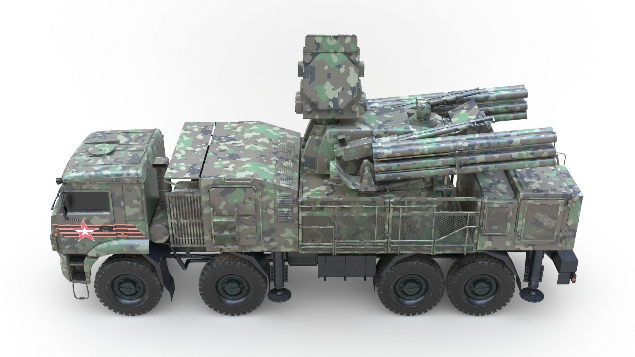 SA 22 Pantsir S1 Camo 3D model_2